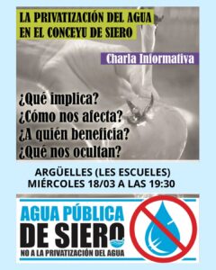 Argüelles siero contra la privatización del agua