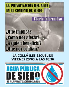 La Collá siero contra la privatización del agua